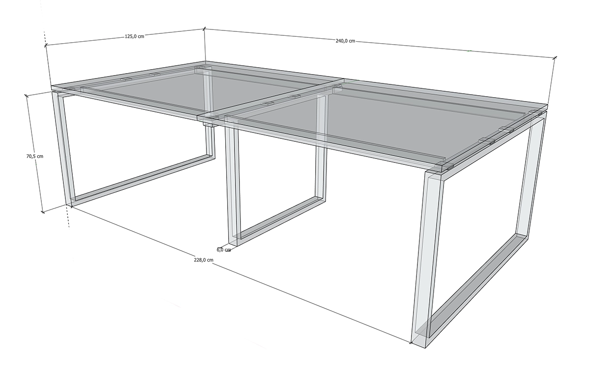 realizzazione disegno 3d tavolo